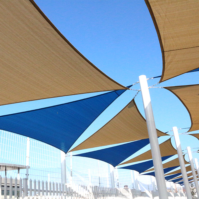 HDPE Colorful Large Sail Tarps For Shade