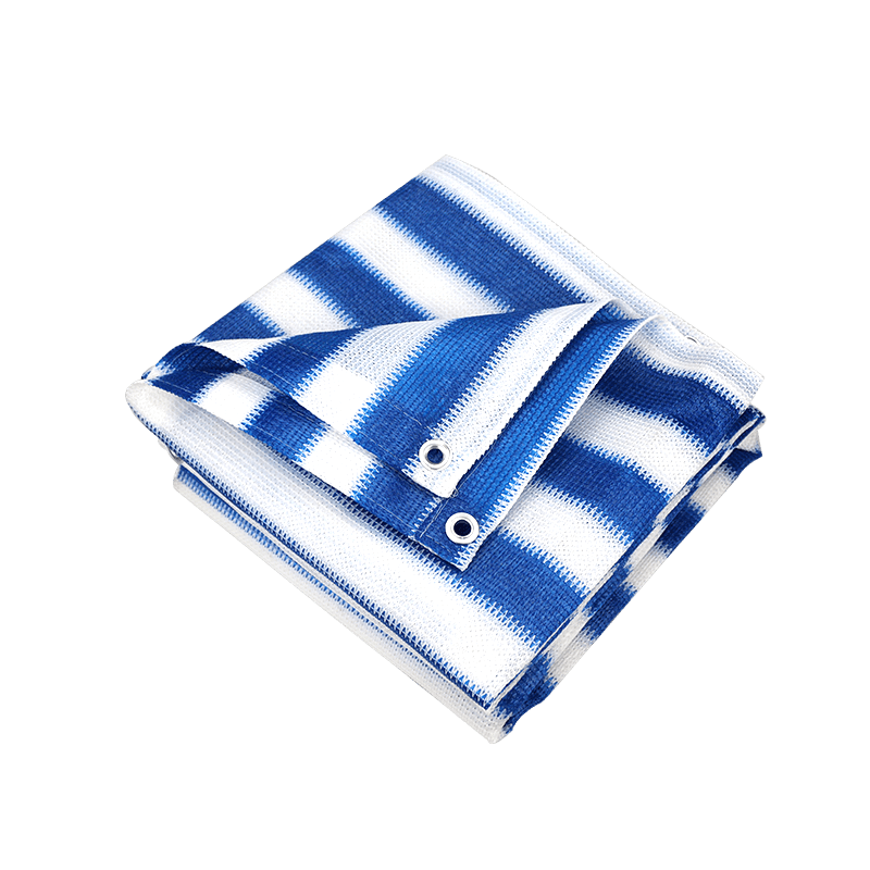 Blue And White Striped Balcony Screen