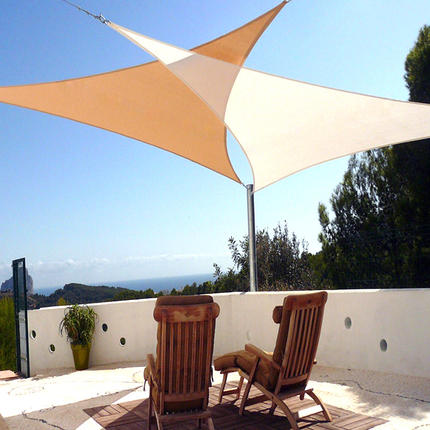 These waterproof shade sails come with hardware that makes installation simple