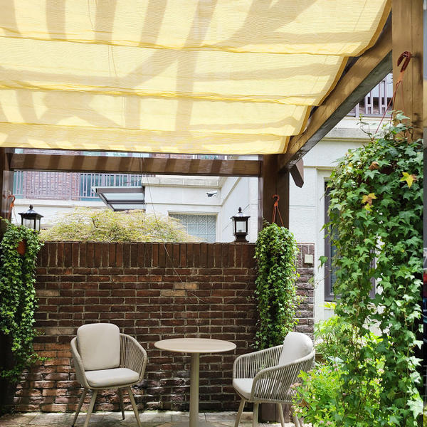 100% Virgin HDPE With UV polyester Sun Shade Awning