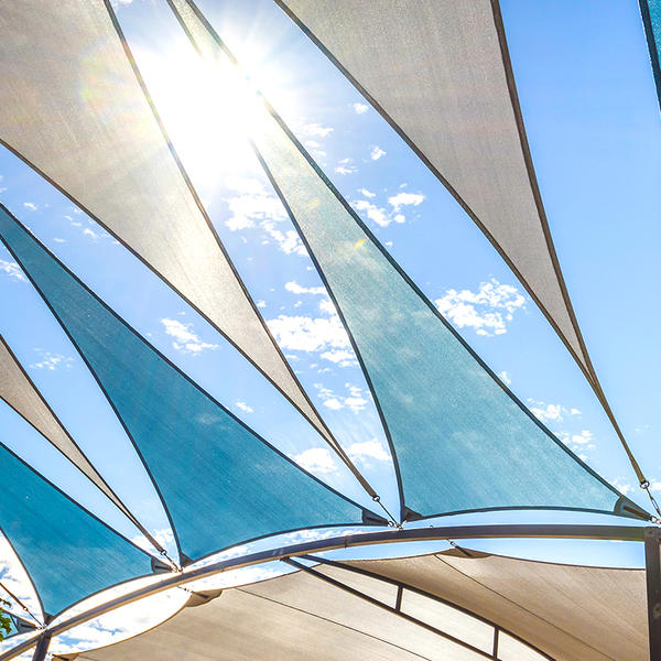 A Triangle Shade Sail Kit is an inexpensive way to transform outdoor areas